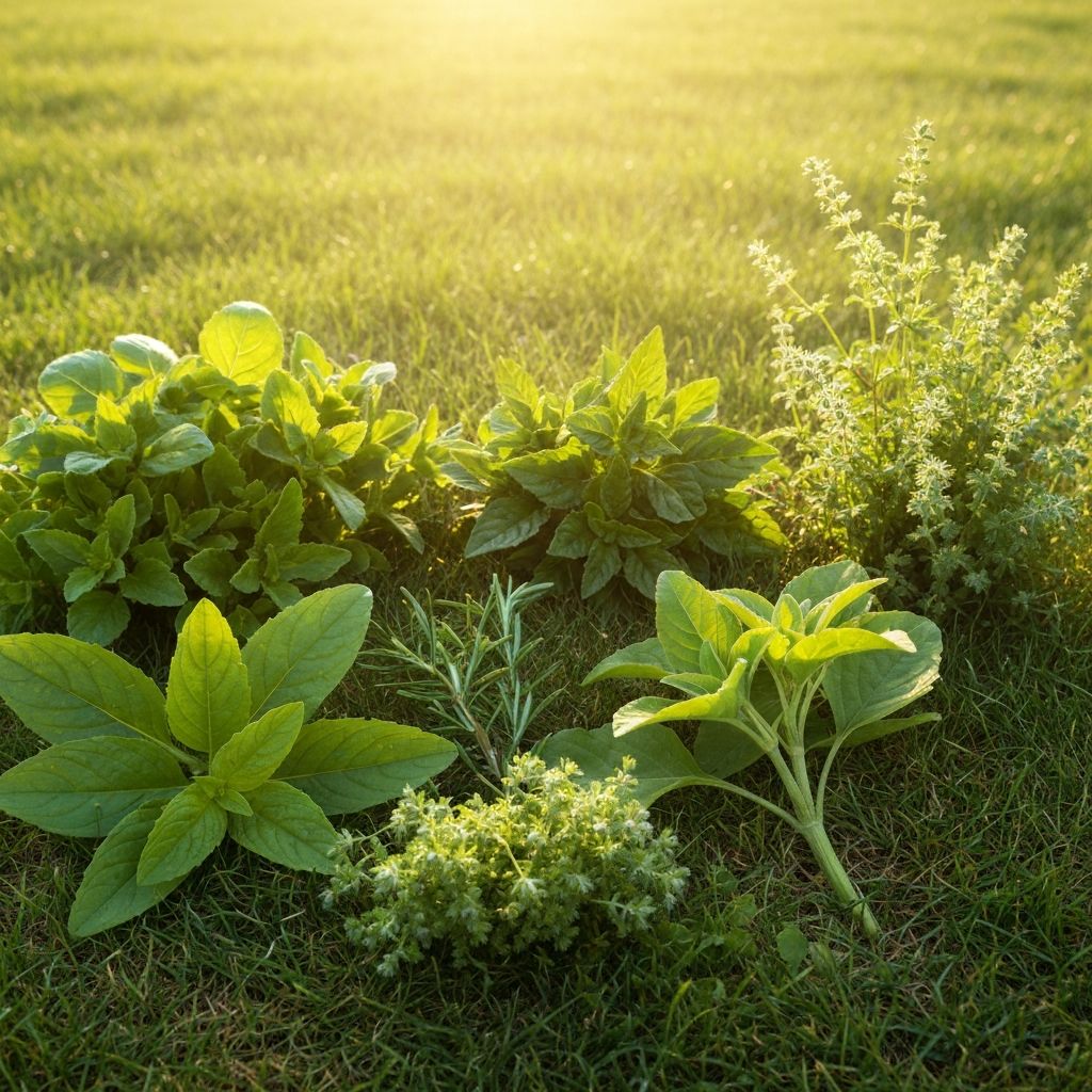 Frische grüne Kräuter