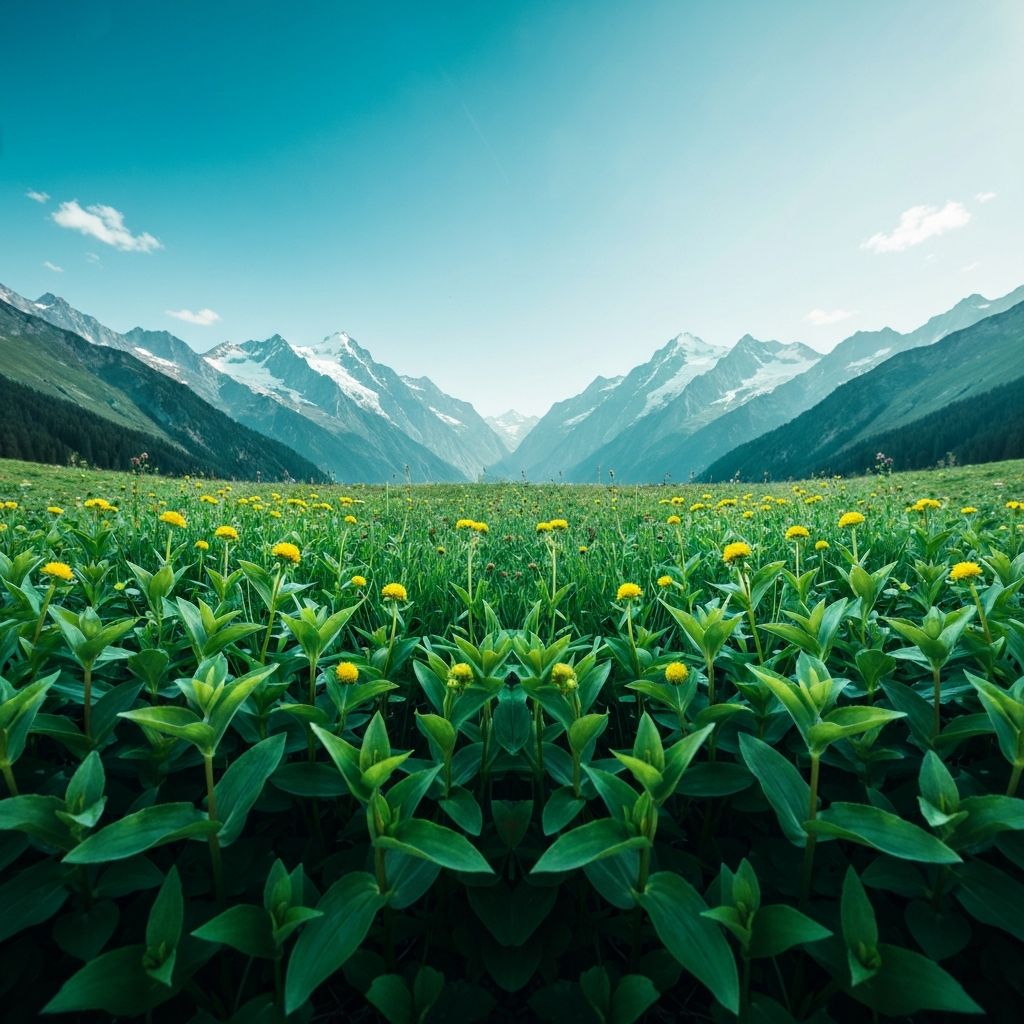 Natürliche alpine Landschaft