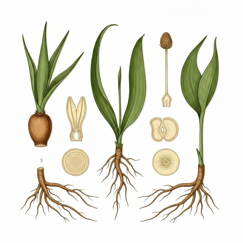 Pflanzenwurzeln und botanische Spezimen